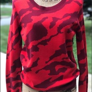 CAbi Sakura red sweater